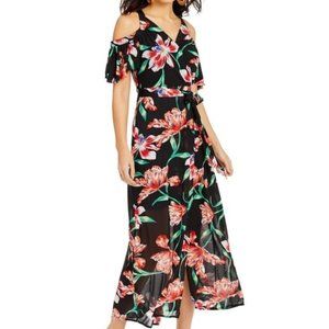 Thalia Sodi  Cold Shoulder Floral Dress